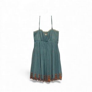 NWT Early 2010’s Betsey Johnson Sky Blue Dress with Orange Floral Detailing Sz 4